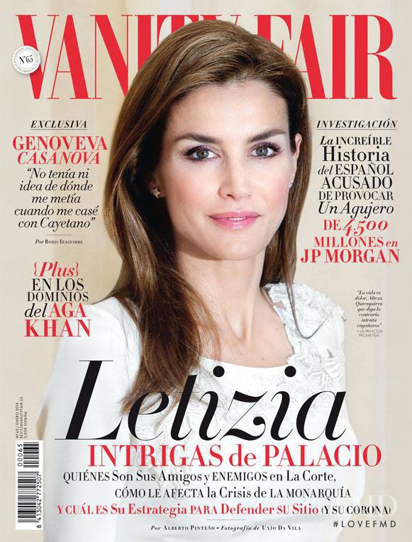 Letizia Ortiz featured on the Vanity Fair Spain cover from January 2014
