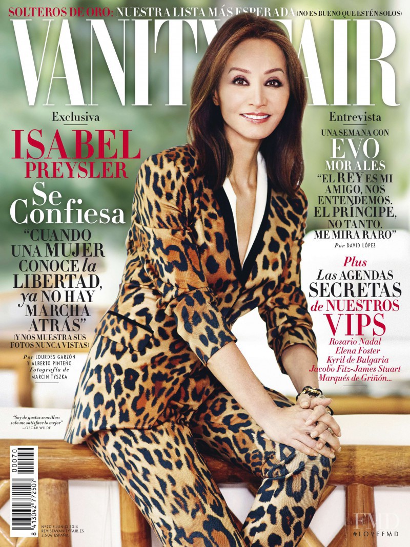 Isabel Preysler featured on the Vanity Fair Spain cover from June 2014
