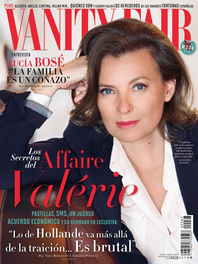 Valerie Trierweiler featured on the Vanity Fair Spain cover from March 2014