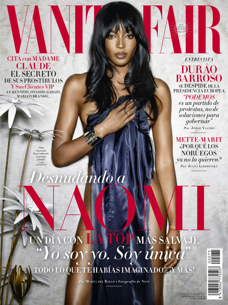 Naomi Campbell featured on the Vanity Fair Spain cover from November 2014