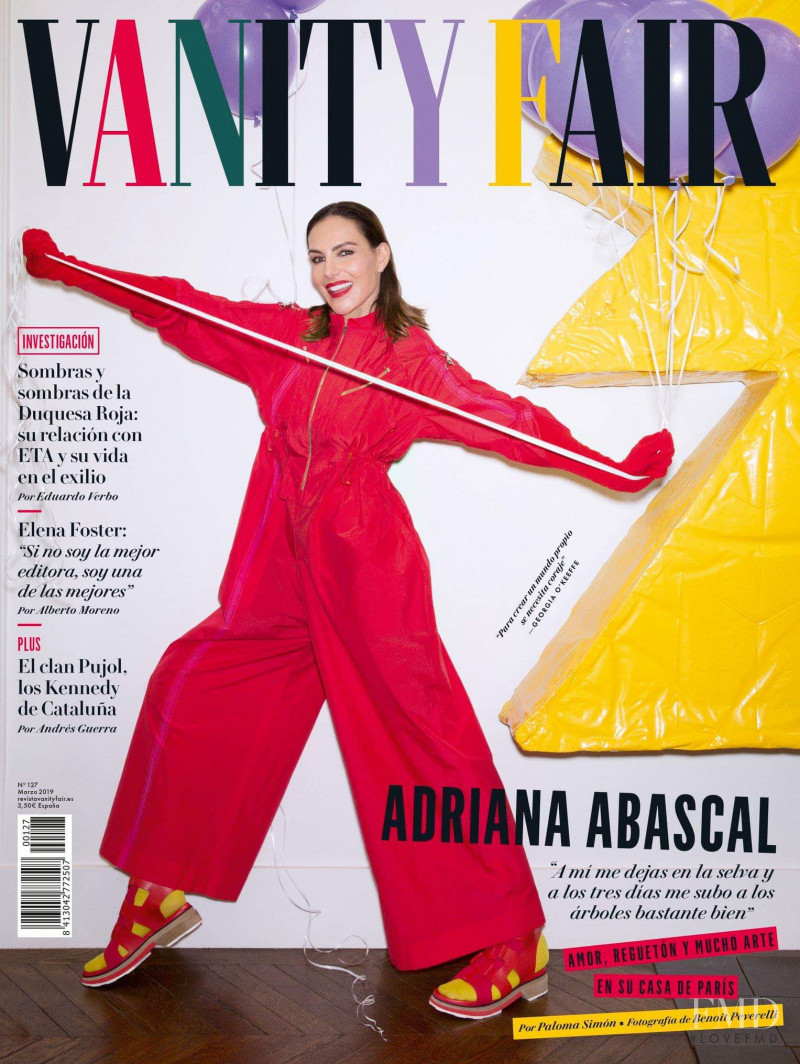Adriana Abascal featured on the Vanity Fair Spain cover from March 2019