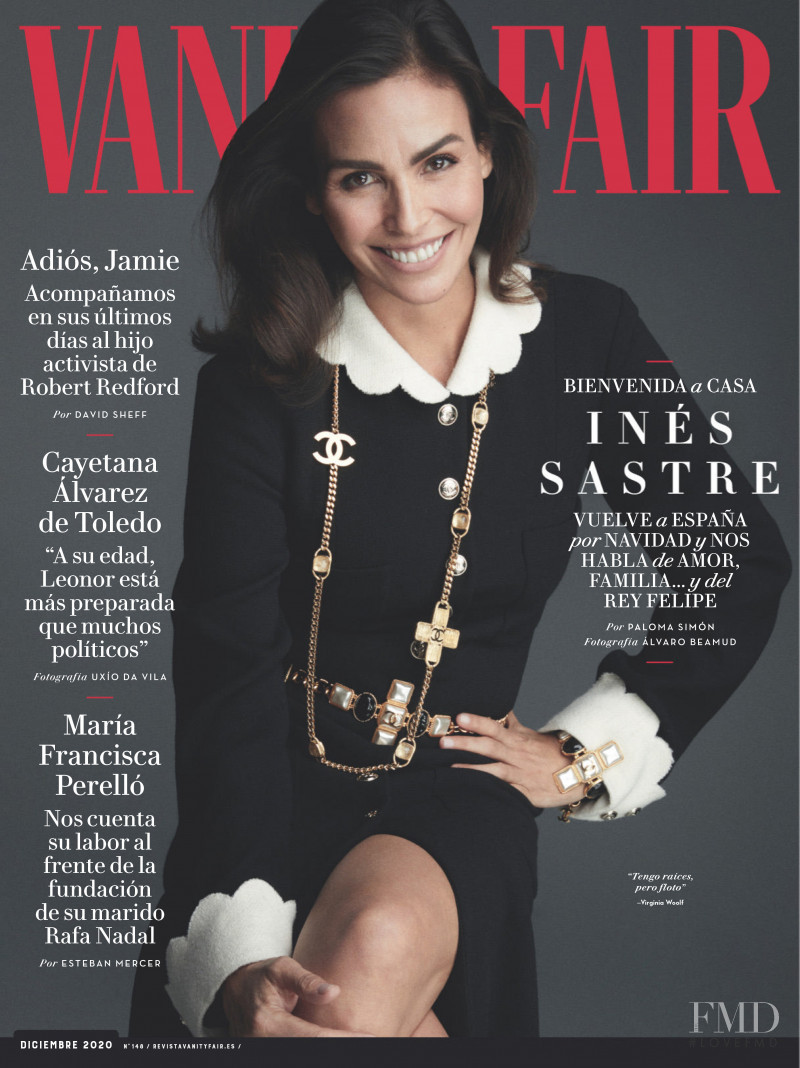Ines Sastre featured on the Vanity Fair Spain cover from December 2020