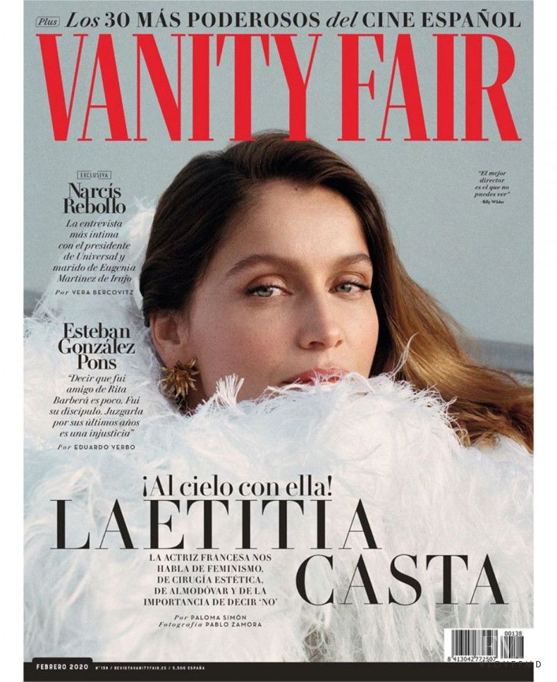 Laetitia Casta featured on the Vanity Fair Spain cover from February 2020