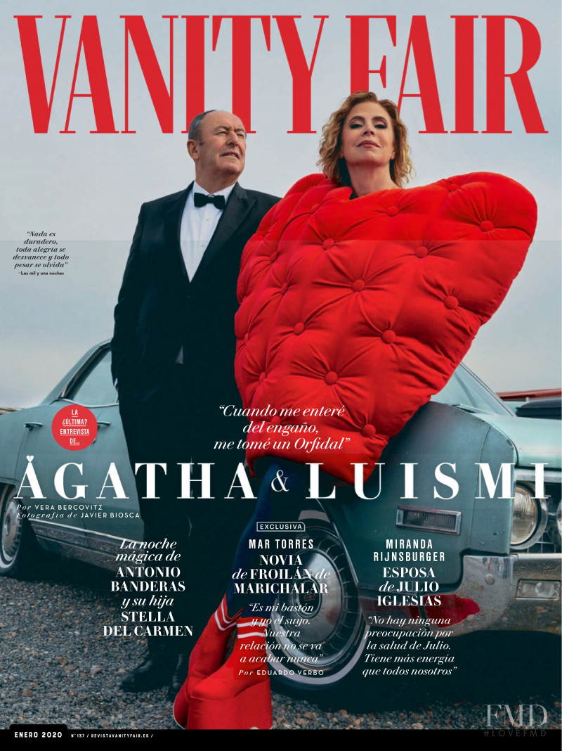 Ágatha Ruiz de la Prada, Luis Miguel Rodríguez featured on the Vanity Fair Spain cover from January 2020