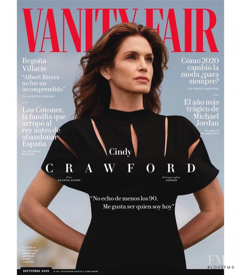 Cindy Crawford featured on the Vanity Fair Spain cover from September 2020