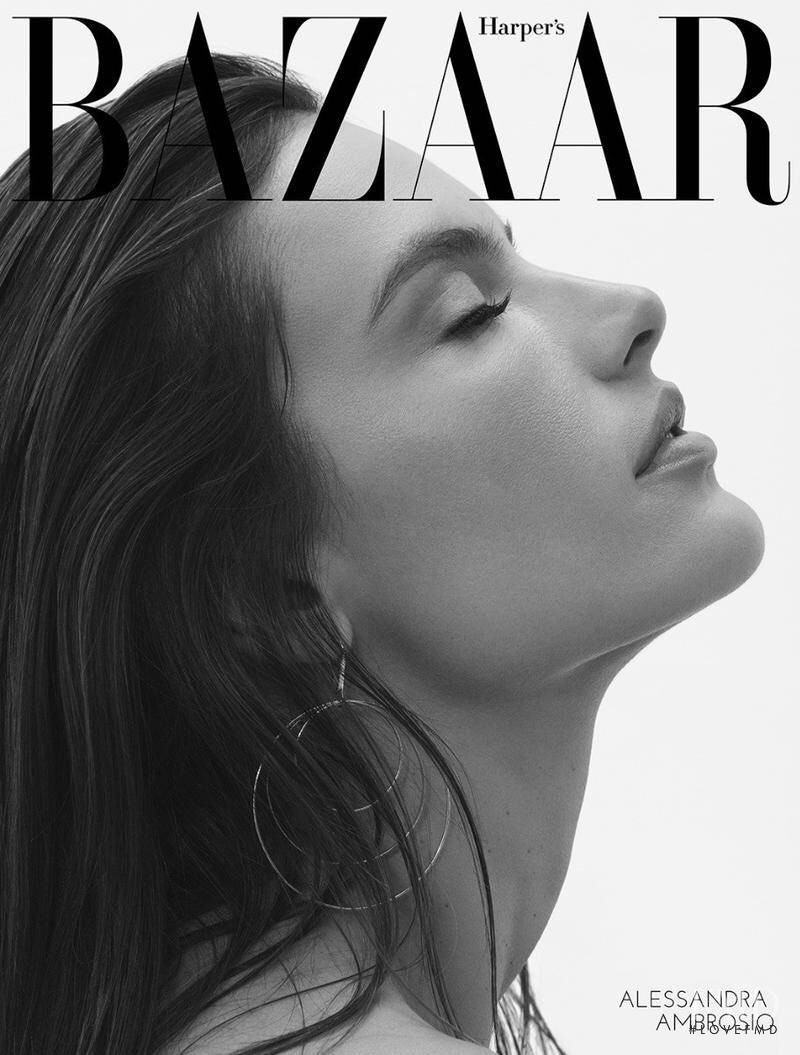 Alessandra Ambrosio featured on the Harper\'s Bazaar Greece cover from August 2017