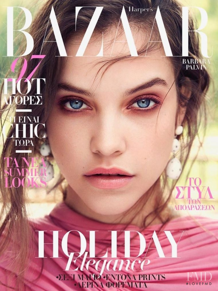 Barbara Palvin featured on the Harper\'s Bazaar Greece cover from July 2017