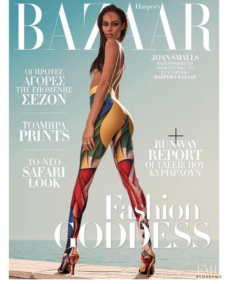 Joan Smalls featured on the Harper\'s Bazaar Greece cover from August 2018