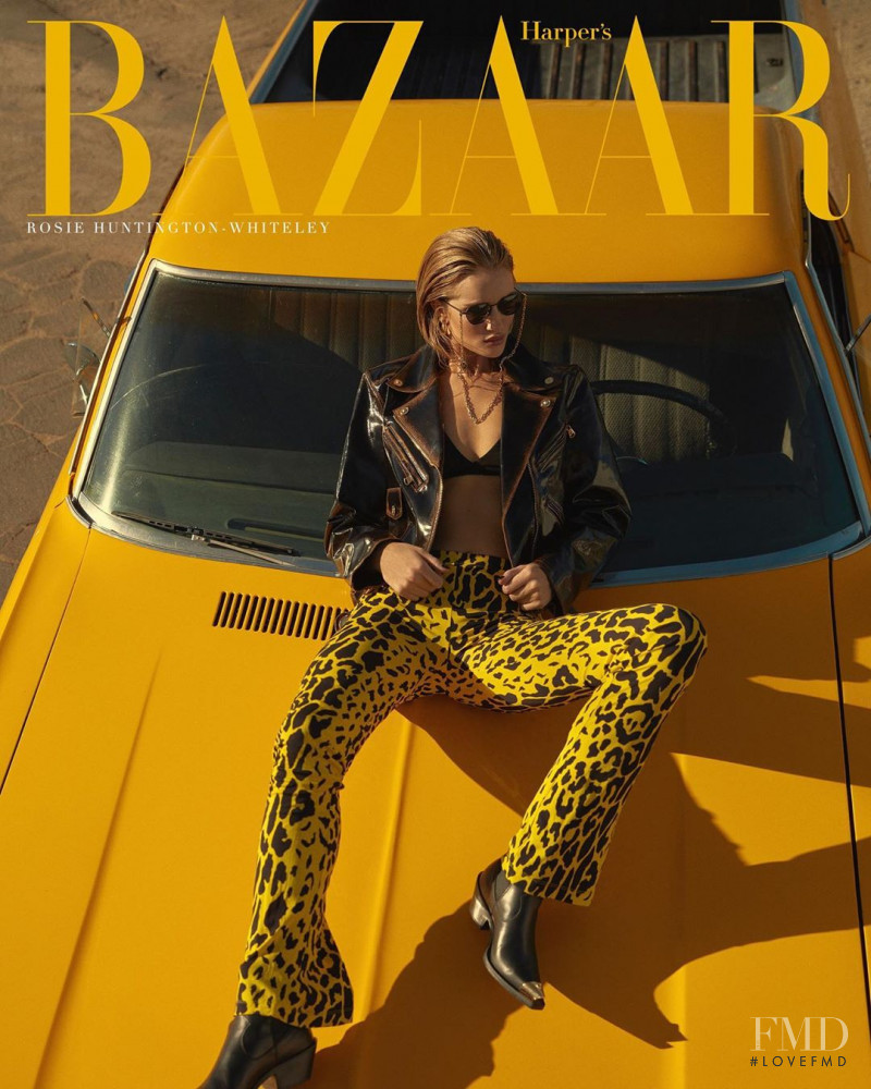 Rosie Huntington-Whiteley featured on the Harper\'s Bazaar Greece cover from December 2019