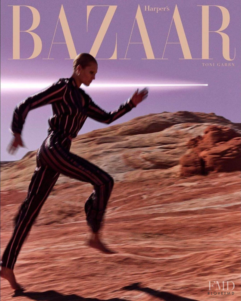 Toni Garrn featured on the Harper\'s Bazaar Greece cover from January 2020