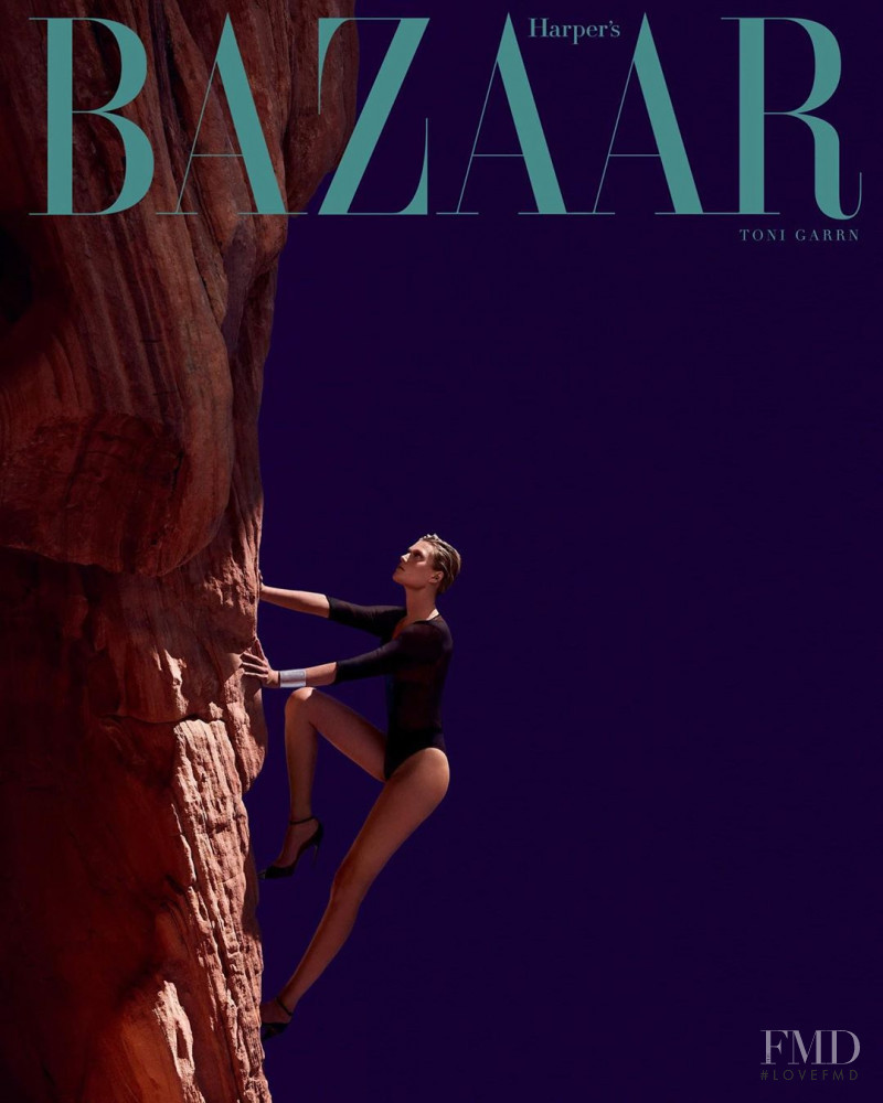 Toni Garrn featured on the Harper\'s Bazaar Greece cover from January 2020