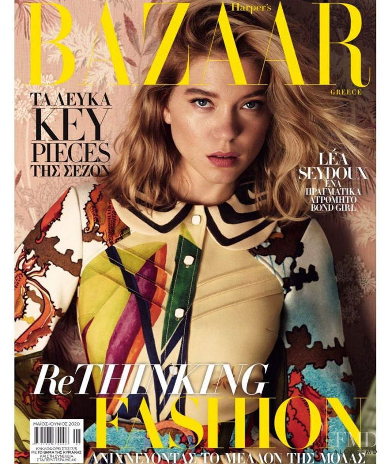 Lea Seydoux featured on the Harper\'s Bazaar Greece cover from May 2020