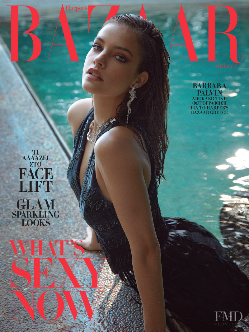 Barbara Palvin featured on the Harper\'s Bazaar Greece cover from December 2021
