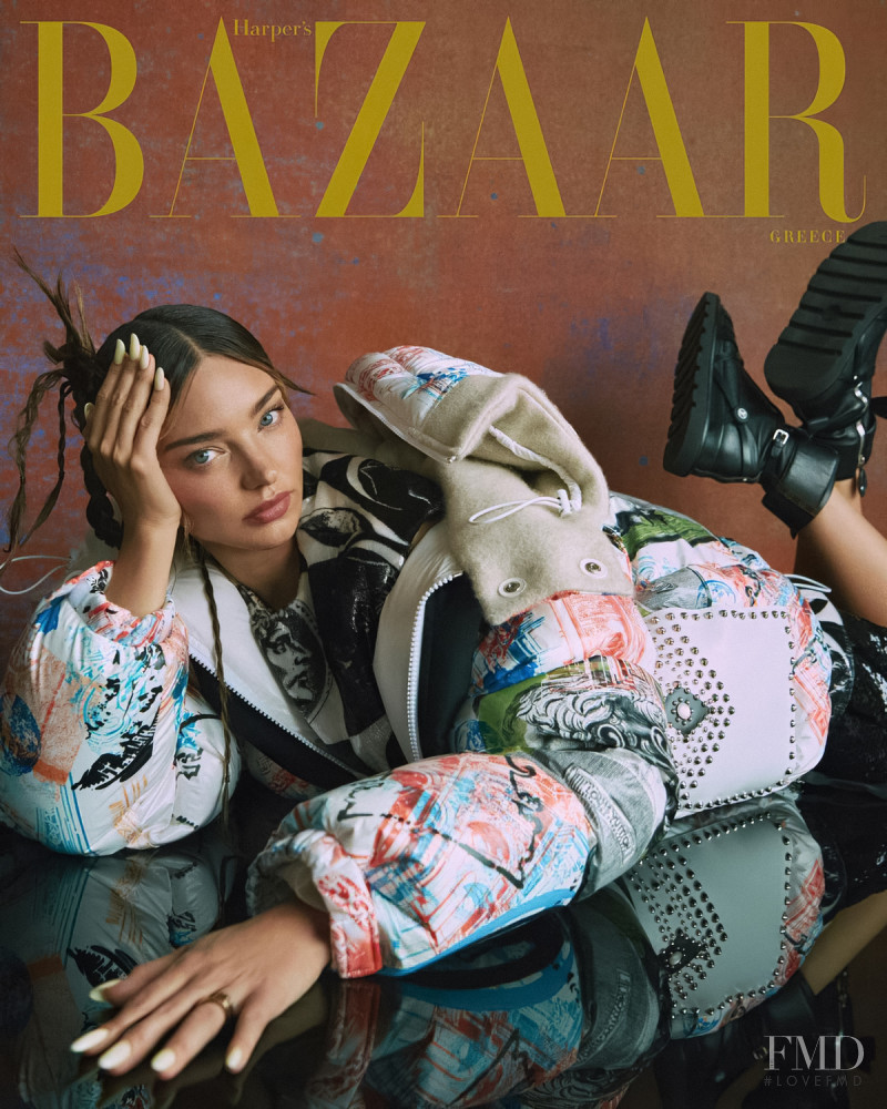 Miranda Kerr featured on the Harper\'s Bazaar Greece cover from November 2021
