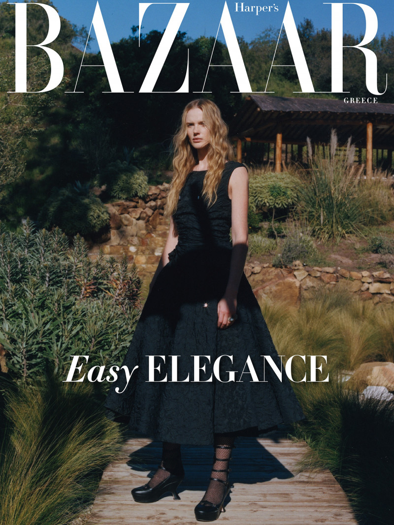 Anne Vyalitsyna featured on the Harper\'s Bazaar Greece cover from April 2023
