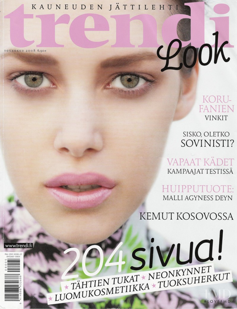 Mia Frilander featured on the trendi cover from May 2008