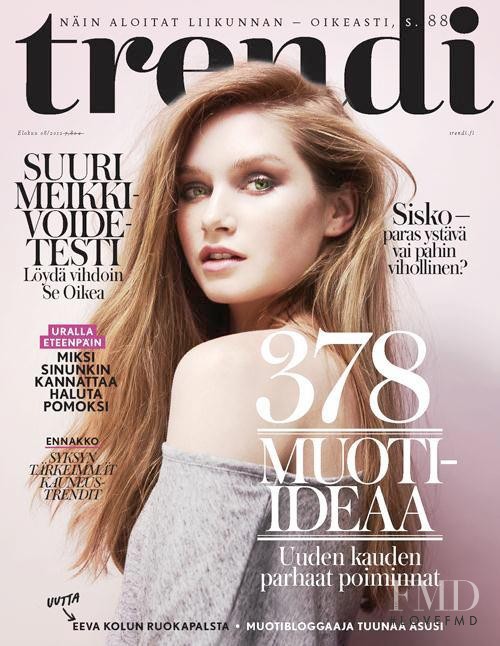 Johanna Gronholm featured on the trendi cover from August 2012