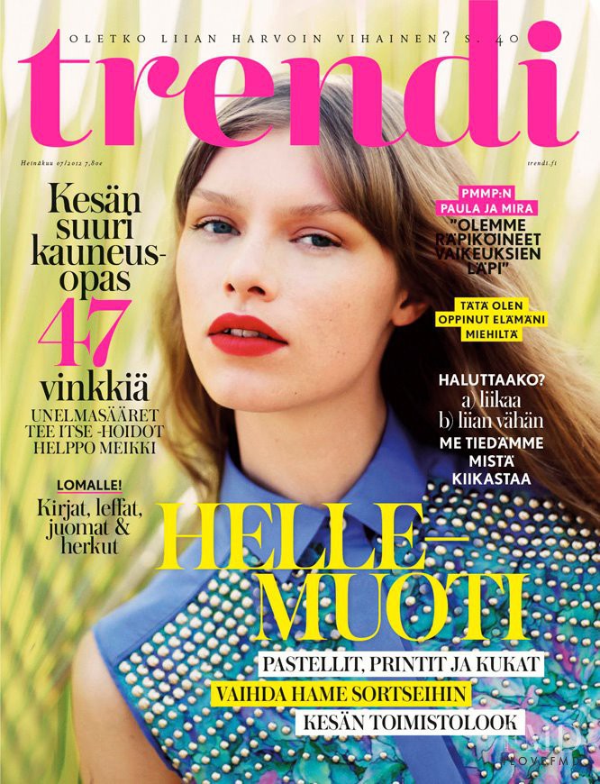 Kajsa Mohammar featured on the trendi cover from July 2012