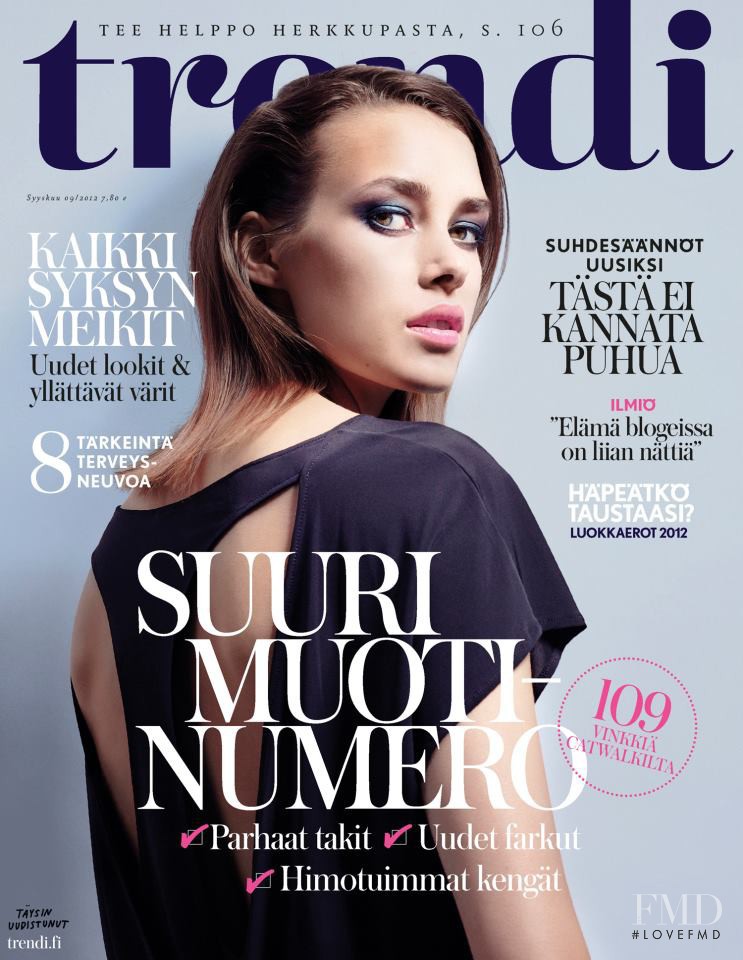 Mia Frilander featured on the trendi cover from September 2012