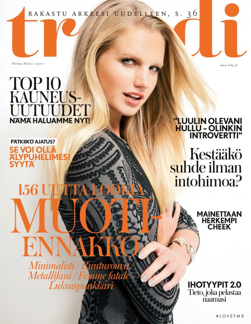 Sabina Berner featured on the trendi cover from August 2013