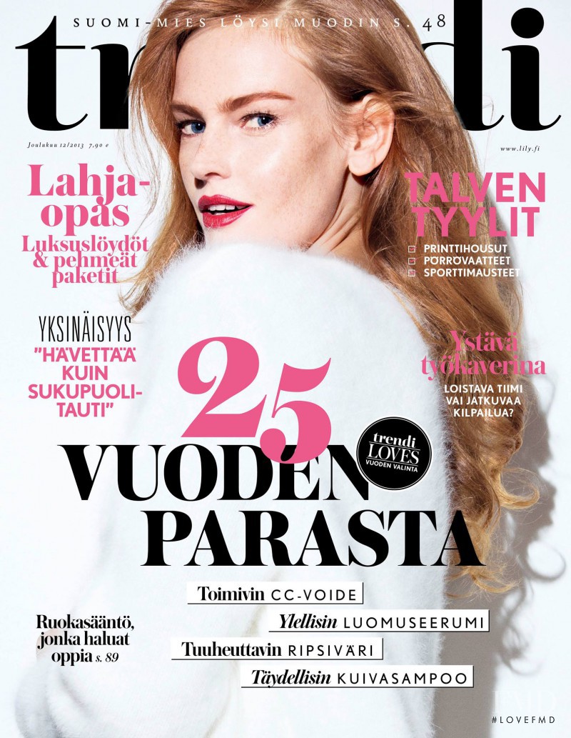 Kiia Waden featured on the trendi cover from December 2013