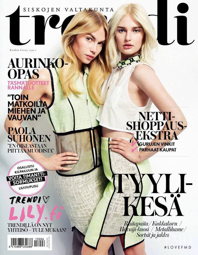 Anna Emilia Saari featured on the trendi cover from June 2013
