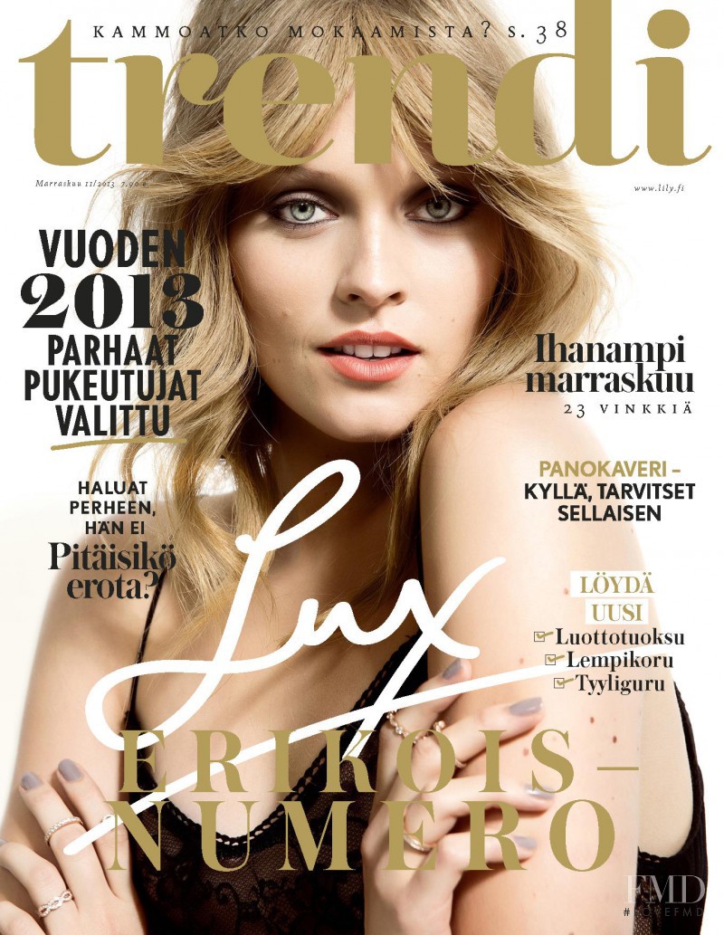 Anette Montin featured on the trendi cover from November 2013