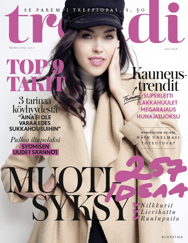 Christel Karhu featured on the trendi cover from September 2013