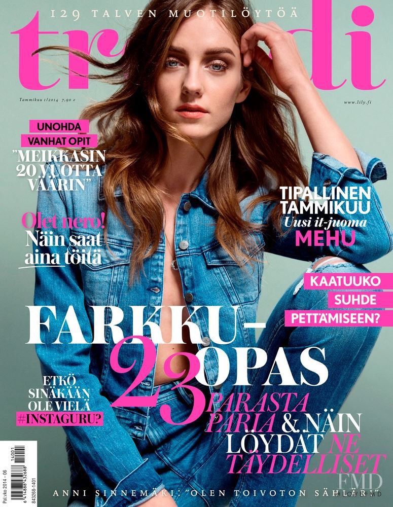 Katja Saurkina featured on the trendi cover from January 2014