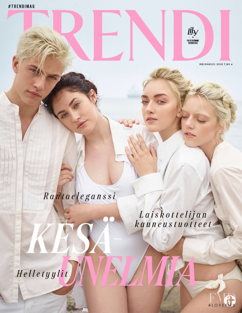 Lucky Blue Smith, Pyper America Smith featured on the trendi cover from July 2015