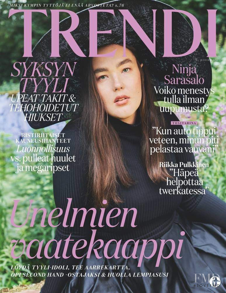 Ninja Sarasalo featured on the trendi cover from September 2018