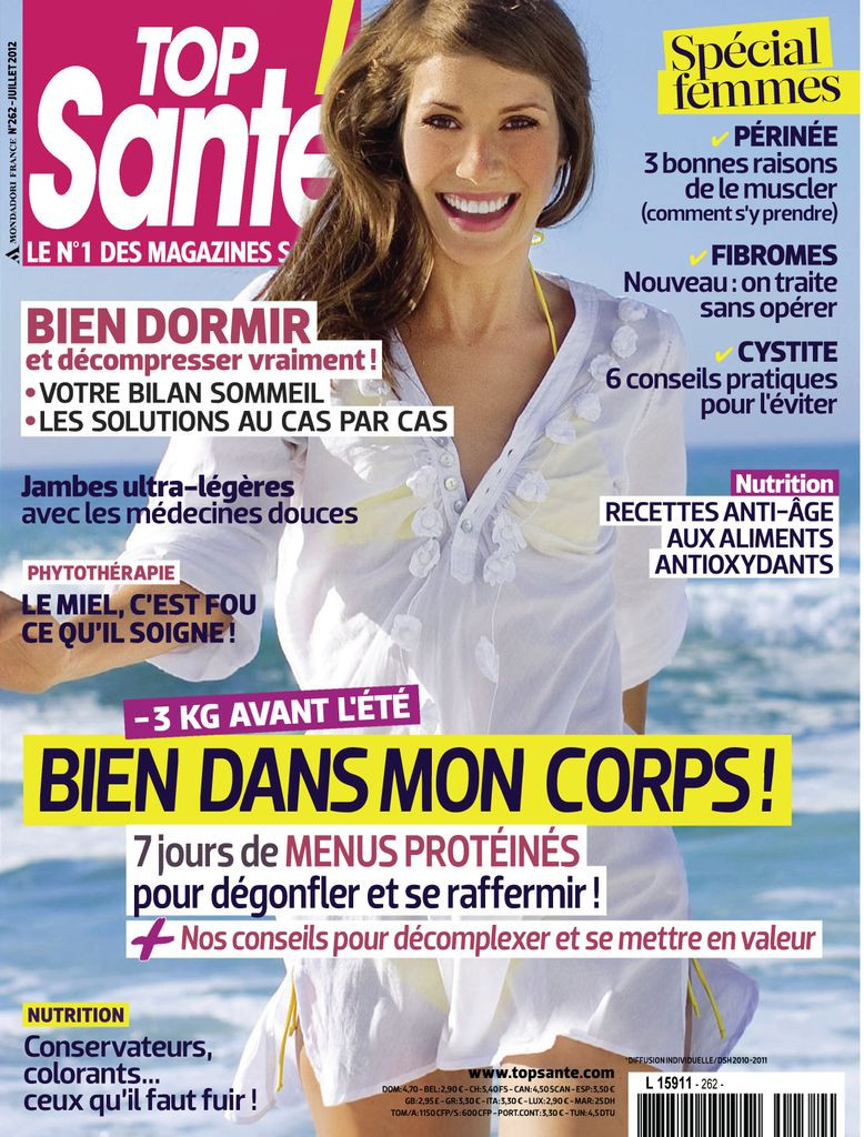  featured on the Top Santé France cover from July 2012