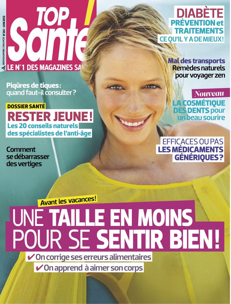  featured on the Top Santé France cover from June 2012
