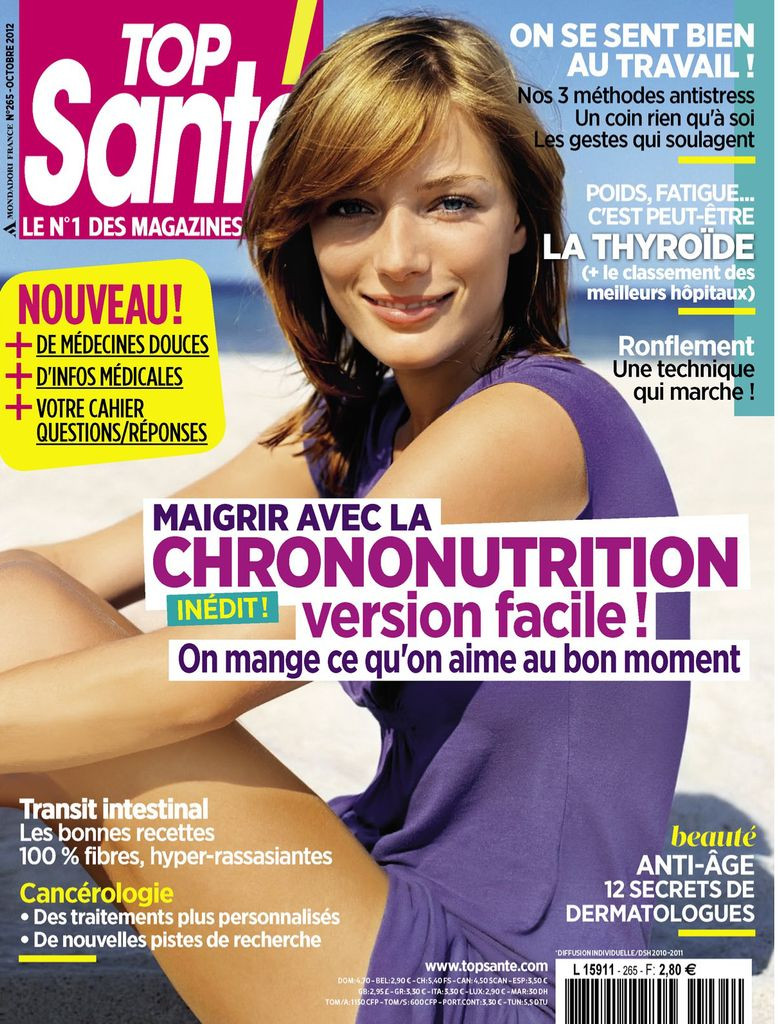  featured on the Top Santé France cover from October 2012
