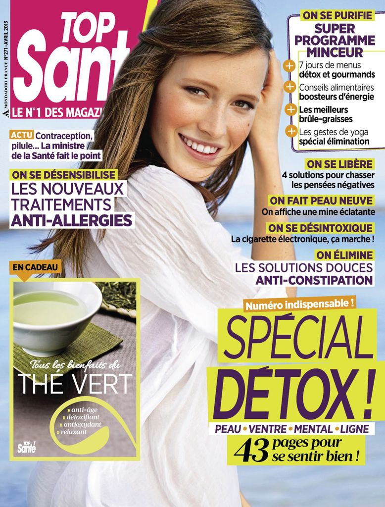  featured on the Top Santé France cover from April 2013
