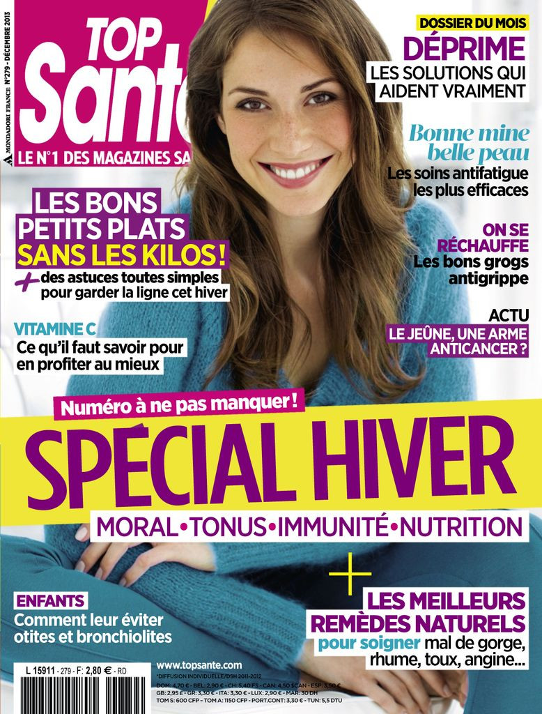  featured on the Top Santé France cover from December 2013