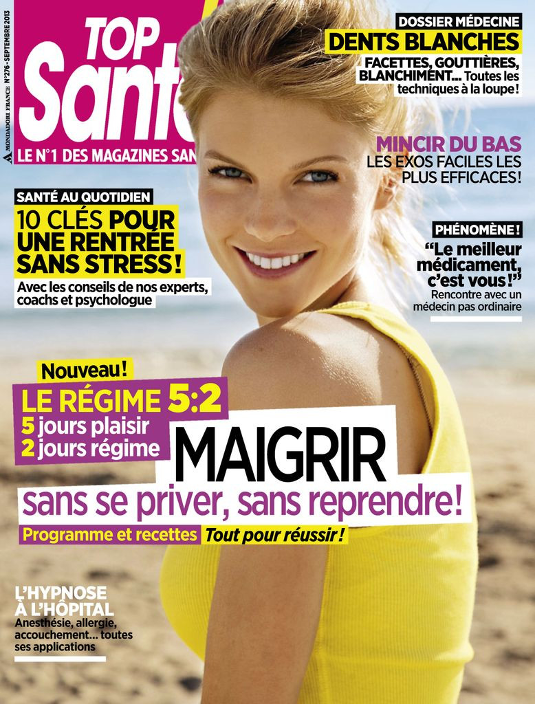  featured on the Top Santé France cover from September 2013