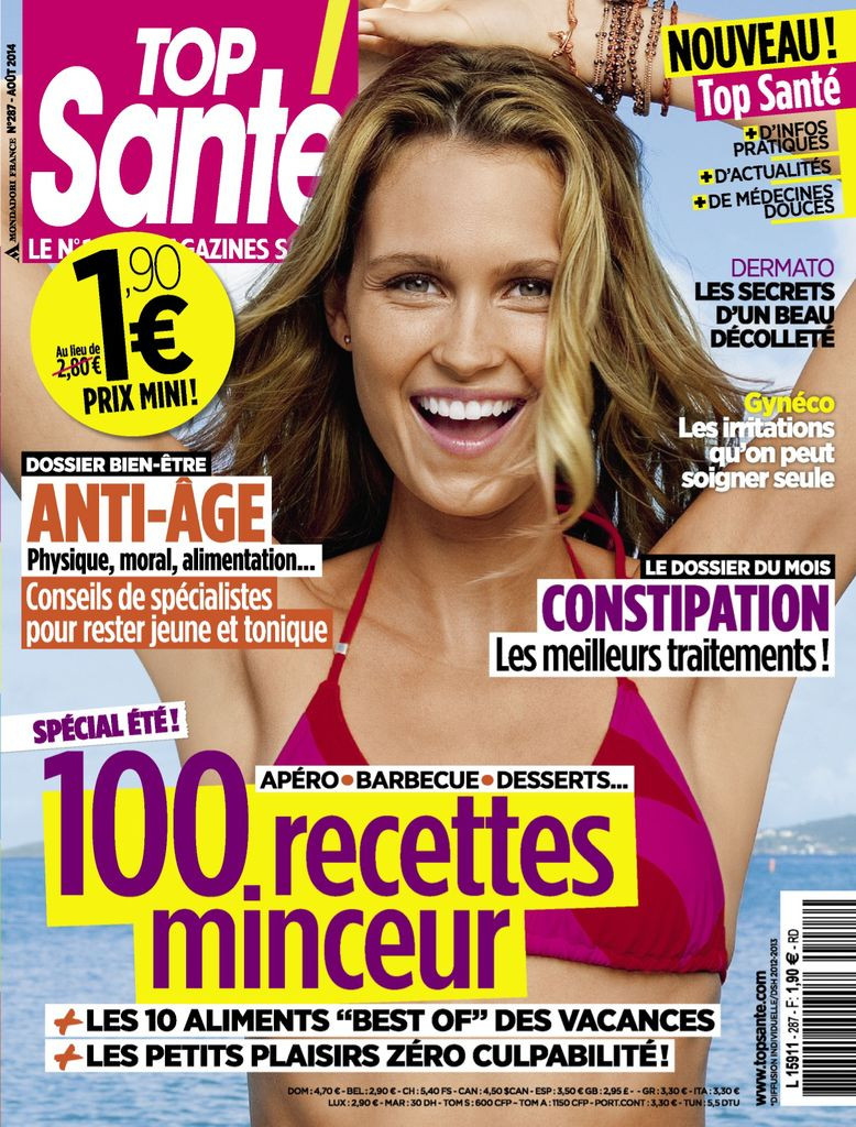  featured on the Top Santé France cover from August 2014