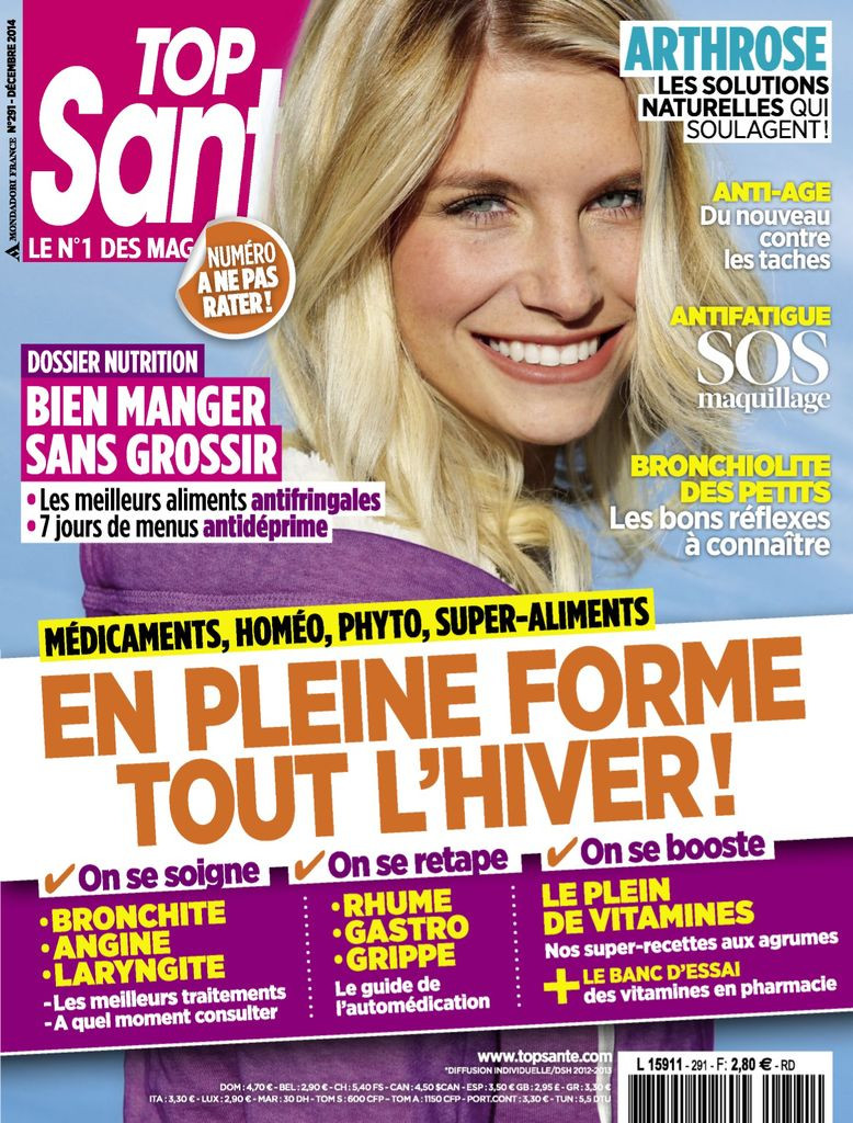  featured on the Top Santé France cover from December 2014