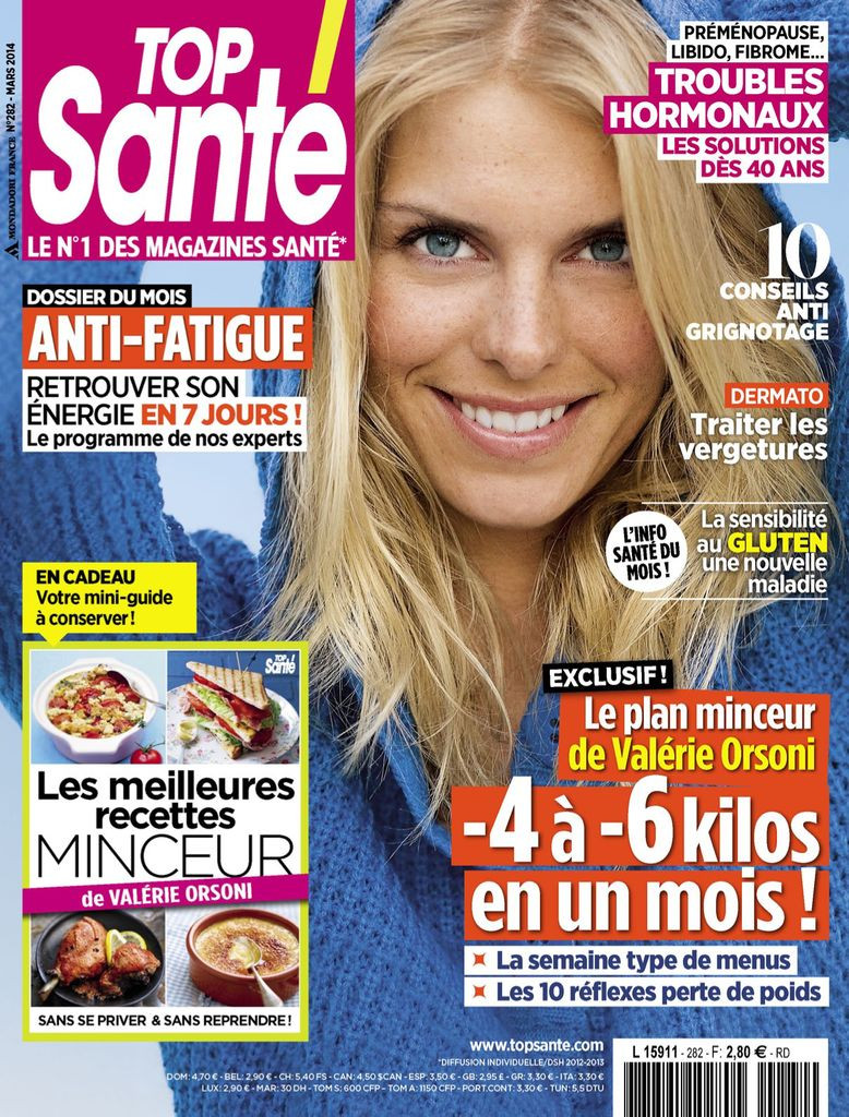  featured on the Top Santé France cover from March 2014