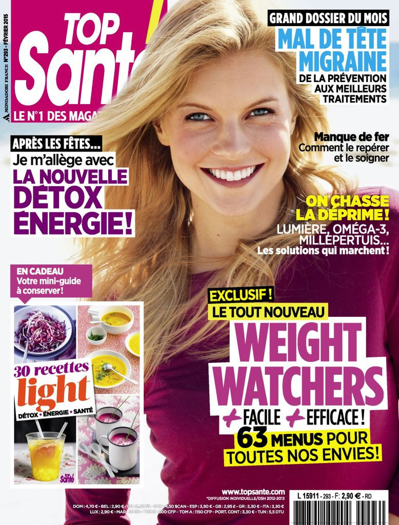  featured on the Top Santé France cover from February 2015