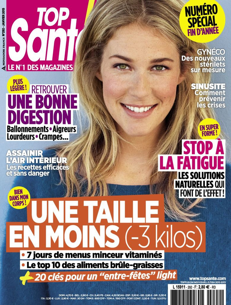  featured on the Top Santé France cover from January 2015