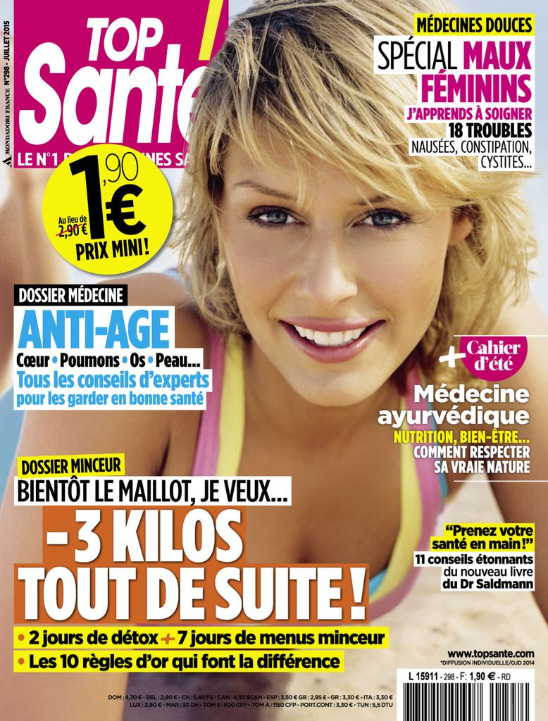  featured on the Top Santé France cover from July 2015