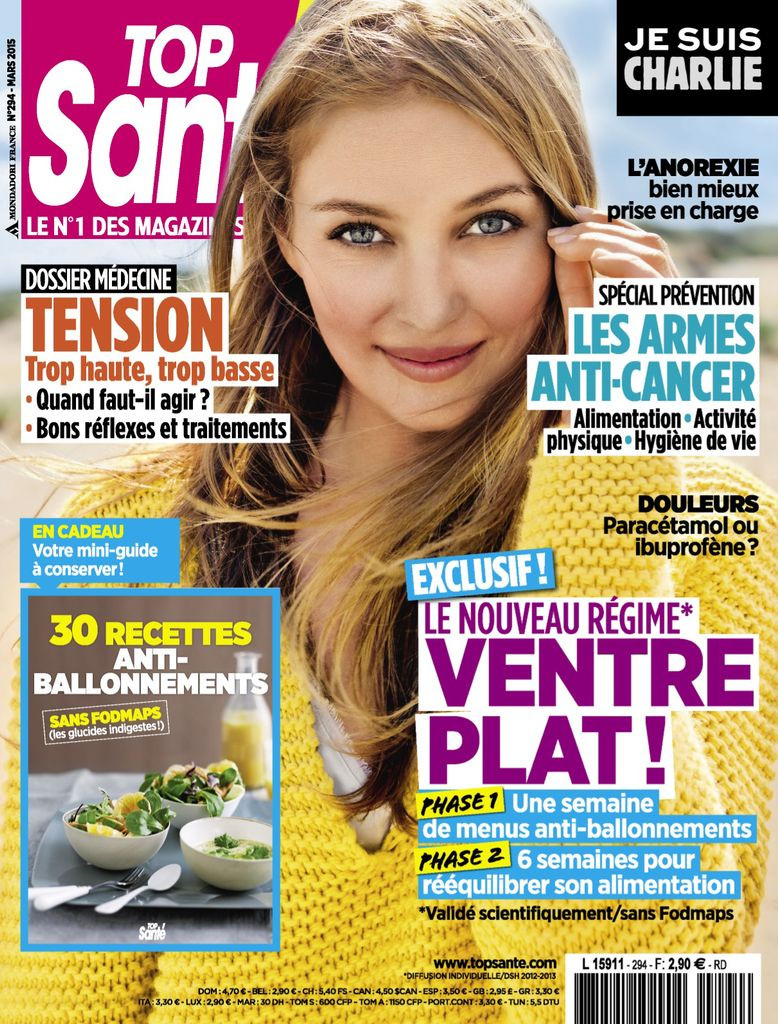  featured on the Top Santé France cover from March 2015