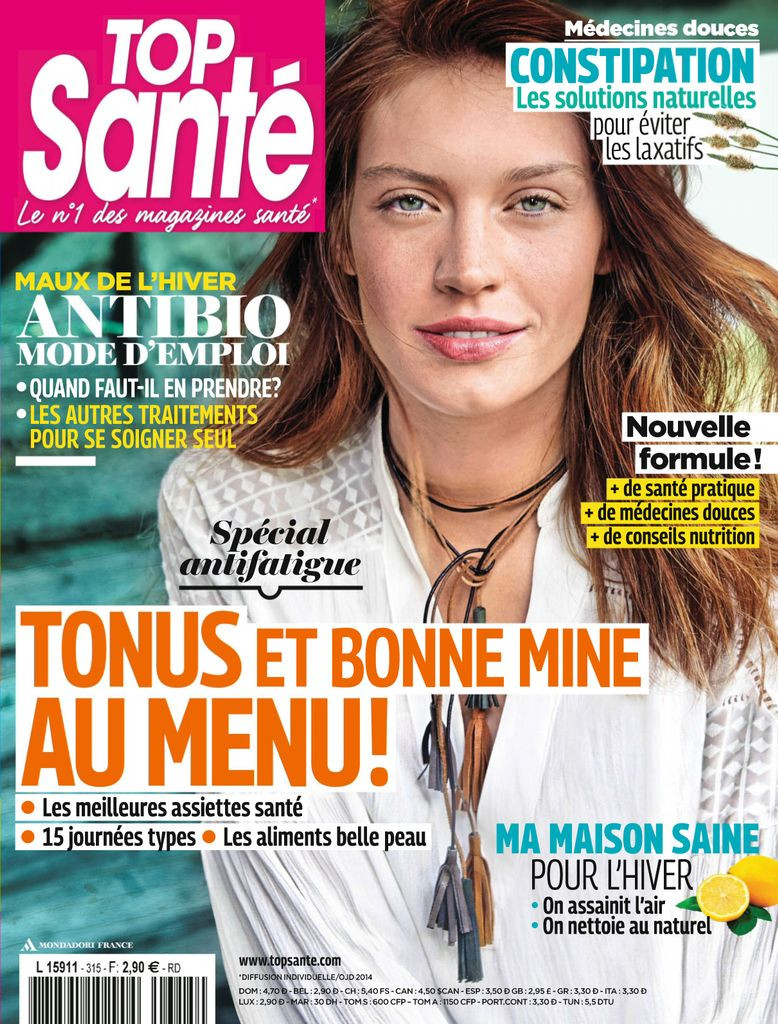  featured on the Top Santé France cover from December 2016