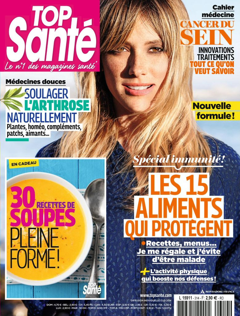 featured on the Top Santé France cover from November 2016