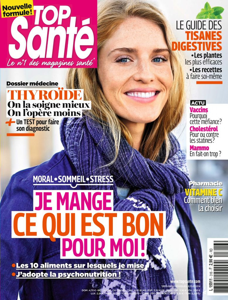  featured on the Top Santé France cover from January 2017