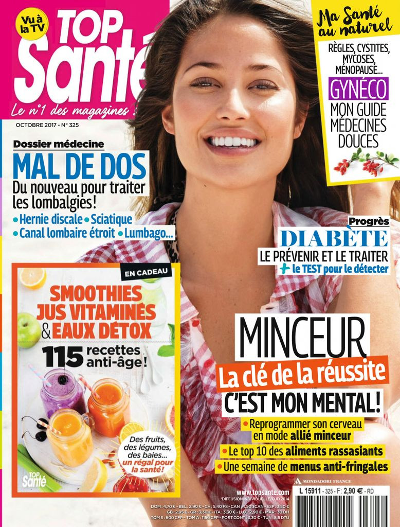  featured on the Top Santé France cover from October 2017