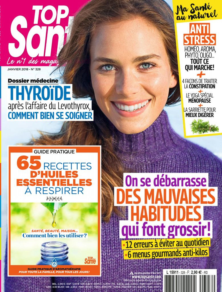  featured on the Top Santé France cover from January 2018