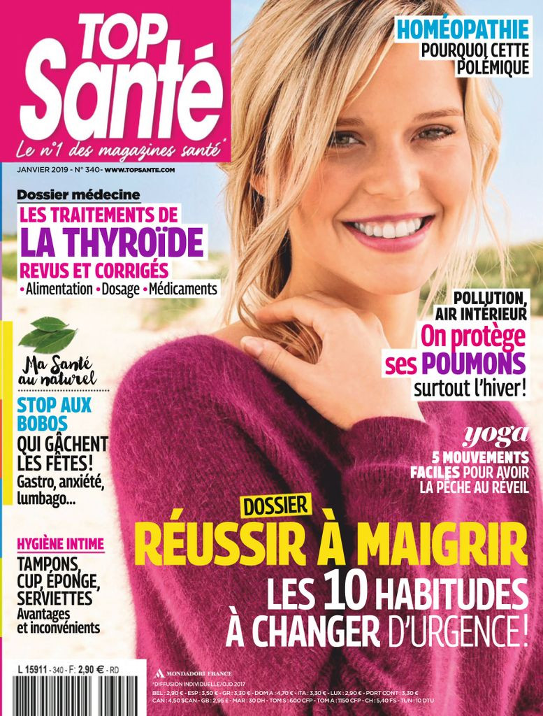  featured on the Top Santé France cover from January 2019